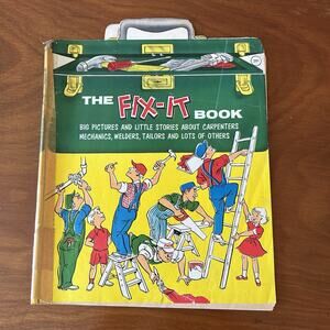 Vintage The Fix It Book Big Pictures And Little Stories Retro Kids Book